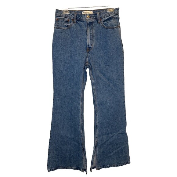 ABERCROMBIE & FITCH Women's The Vintage Flare High Rise Denim Jeans Size 28/6S - Picture 1 of 12